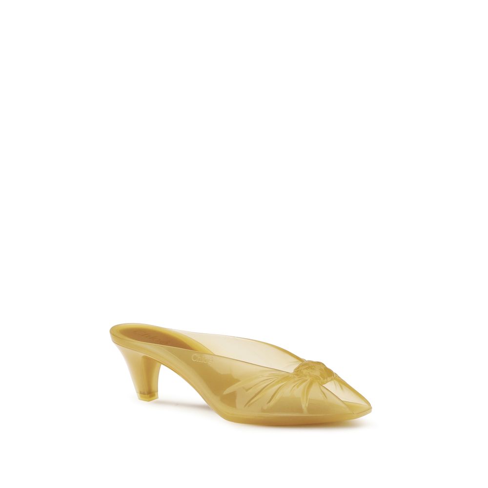 Chloé Beige Rubber Mules Chloé