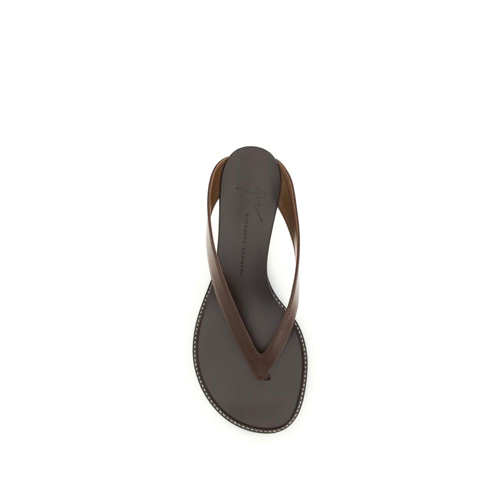 Giuseppe Zanotti Brown Calf Leather Bos Taurus Platform Sandals Giuseppe Zanotti