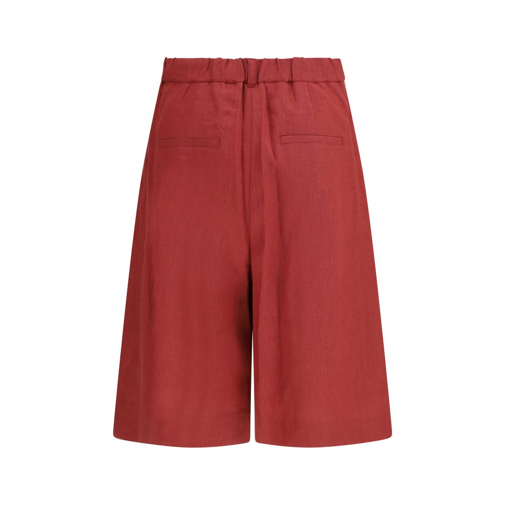 Max Mara Multicolor Linen Bermuda Shorts Max Mara