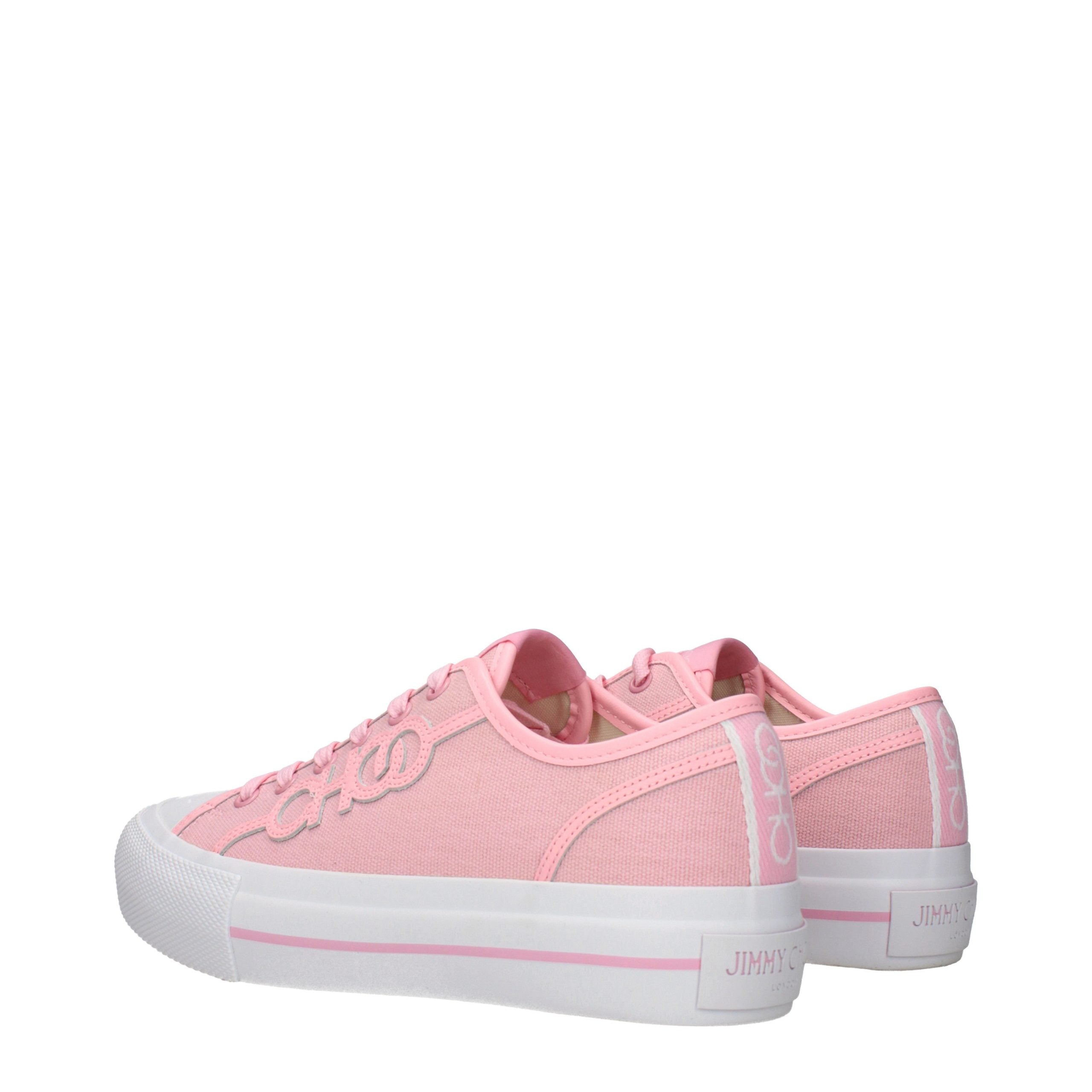 Jimmy Choo Pink Fabric Low Top Sneakers Jimmy Choo