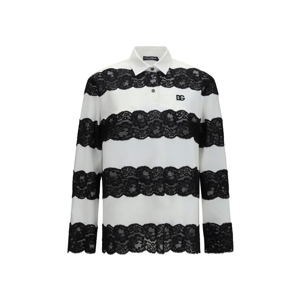 Dolce & Gabbana White Cotton Polo Shirt Dolce & Gabbana