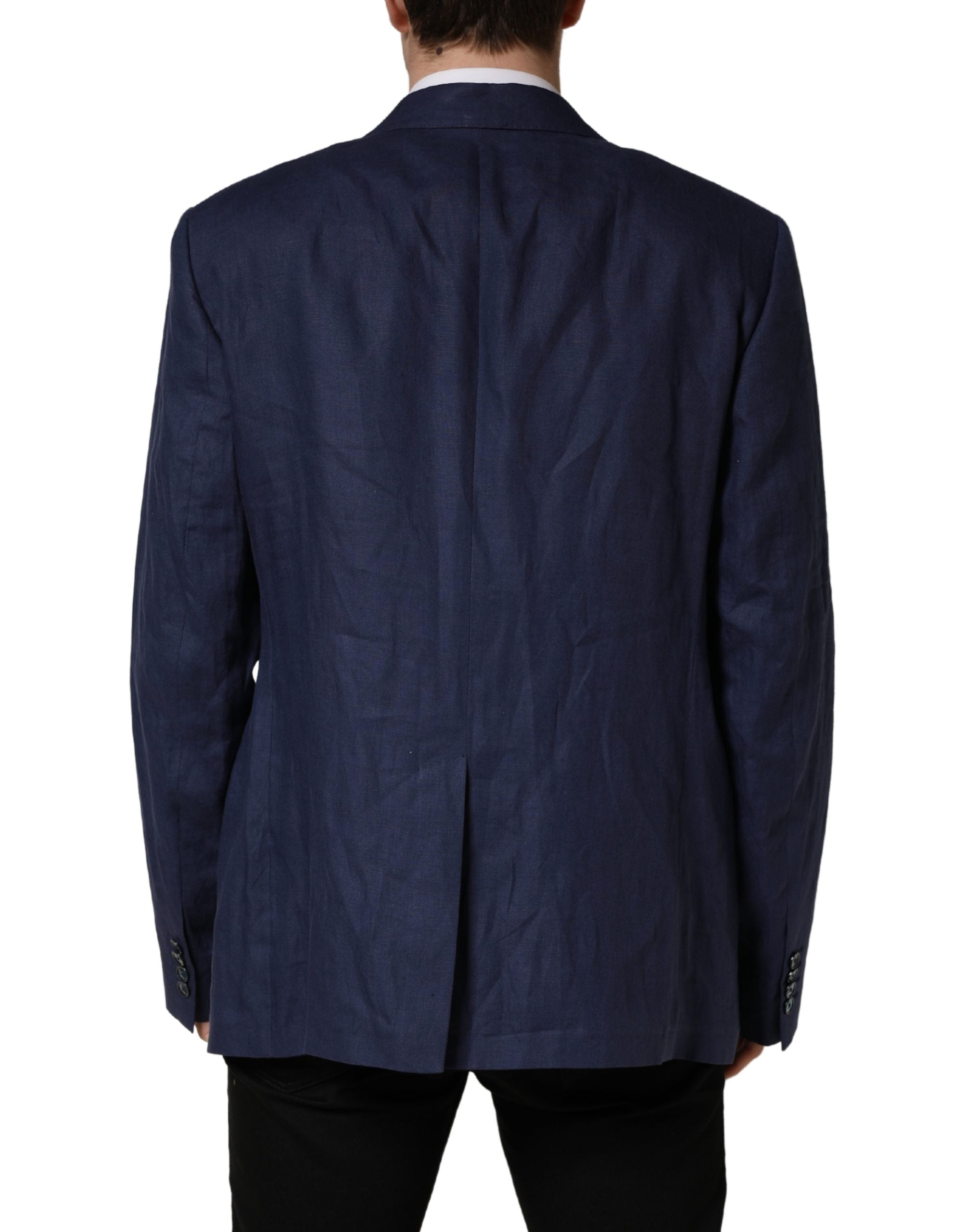 Dolce & Gabbana Blue Single Breasted 2 Button Suit Jacket Dolce & Gabbana