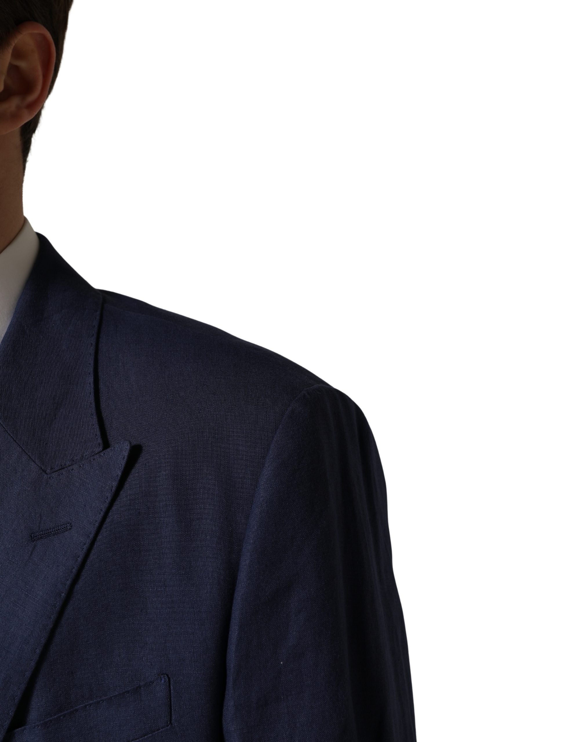 Dolce & Gabbana Blue Single Breasted 2 Button Suit Jacket Dolce & Gabbana