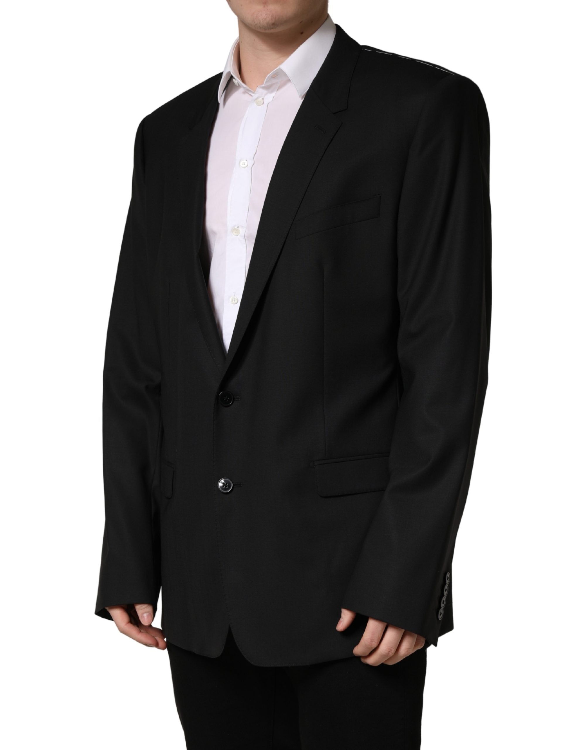 Dolce & Gabbana Black Single Breasted 2 Button Suit Jacket Dolce & Gabbana