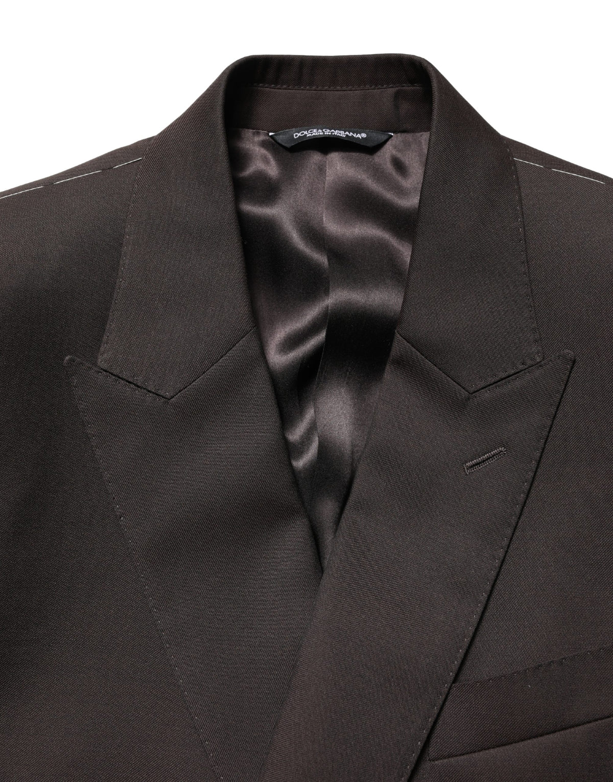 Dolce & Gabbana Dark Violet Wool Double Breasted Suit Jacket