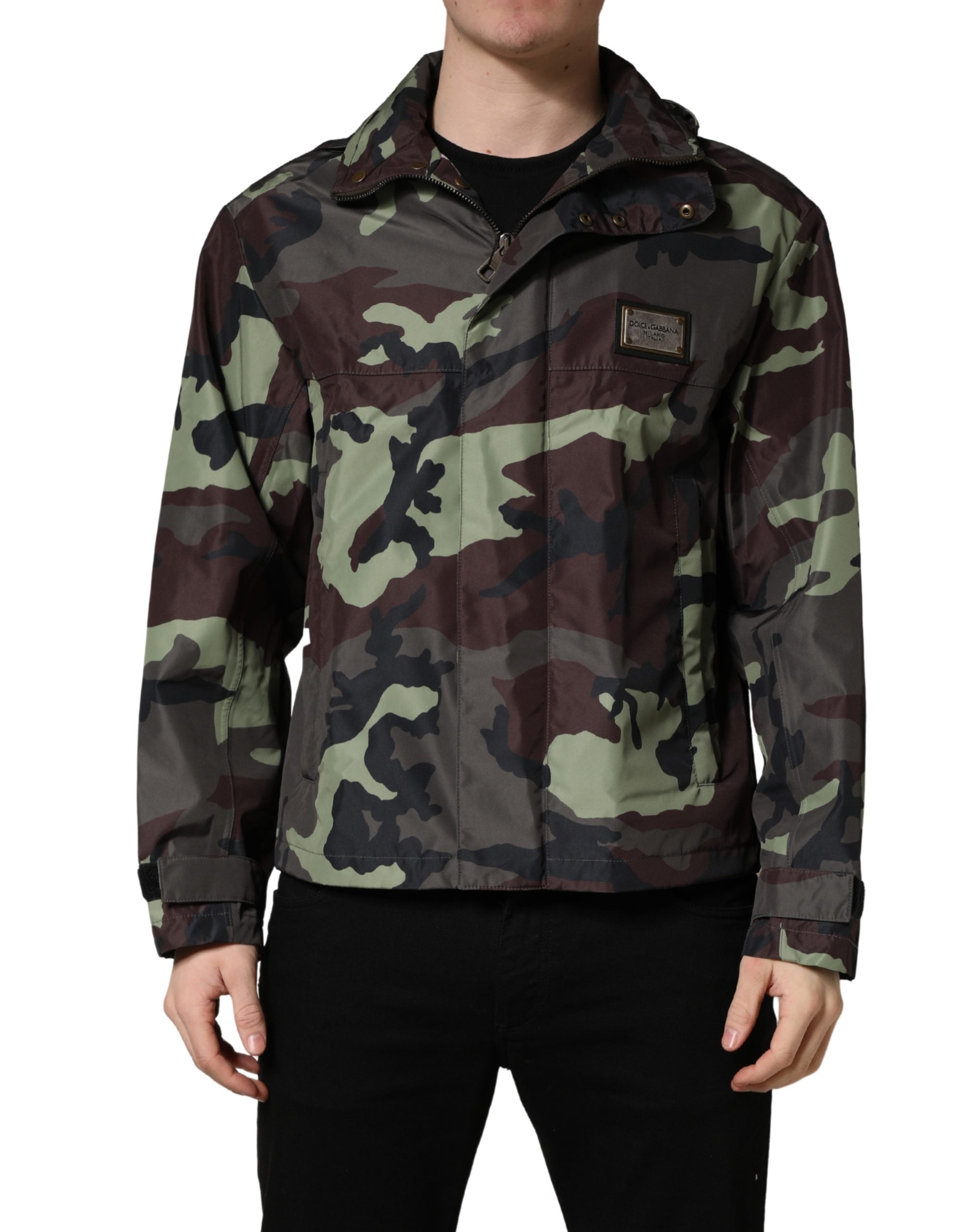 Dolce & Gabbana Multicolor Camouflage Hooded Bomber Jacket Dolce & Gabbana