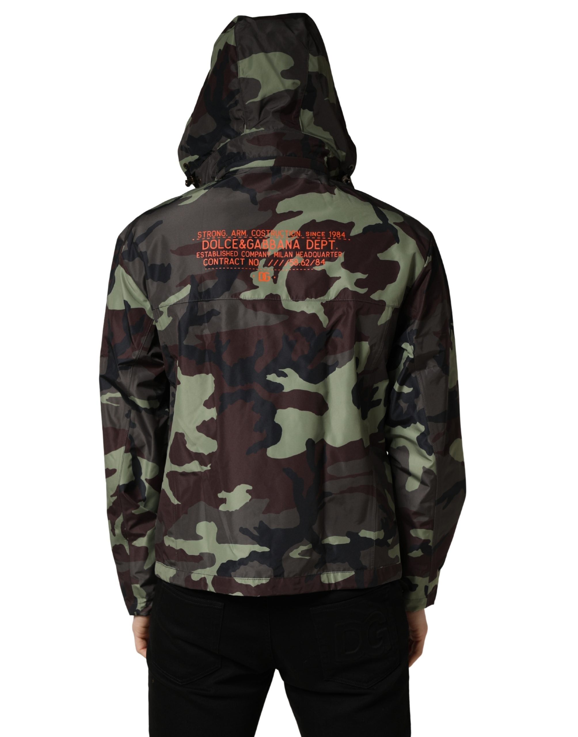 Dolce & Gabbana Multicolor Camouflage Hooded Bomber Jacket Dolce & Gabbana