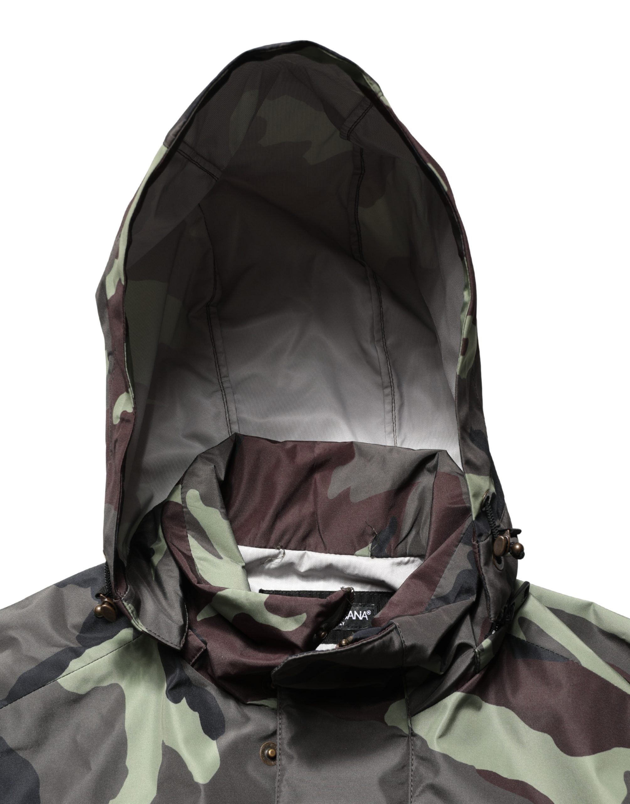 Dolce & Gabbana Multicolor Camouflage Hooded Bomber Jacket Dolce & Gabbana