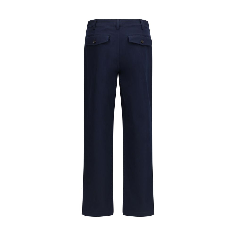 Burberry Blue Cotton Chino Pants Burberry