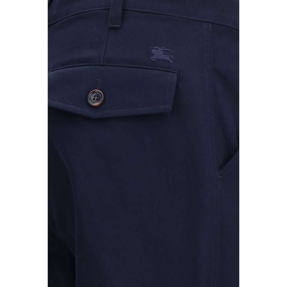 Burberry Blue Cotton Chino Pants Burberry