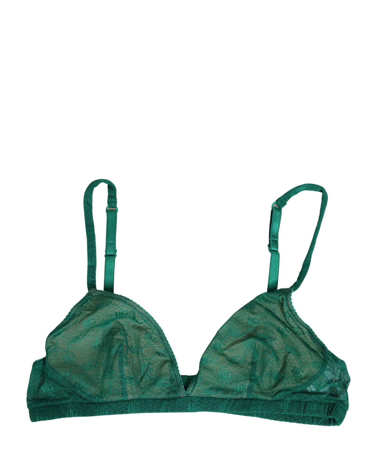 Dolce & Gabbana Green Nylon Stretch Soft Cup Brassiere Underwear