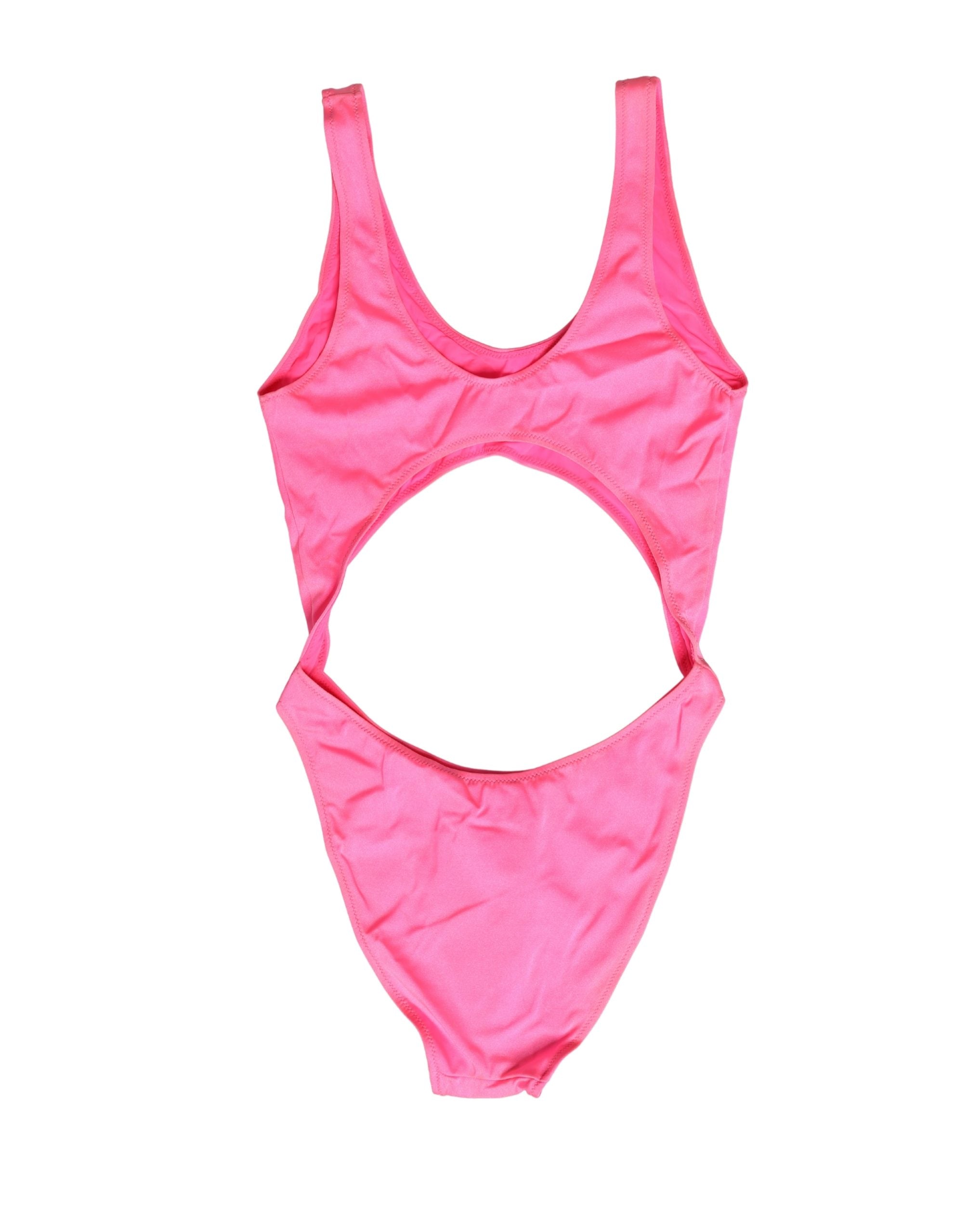 Dolce & Gabbana Pink Cut-Out High Leg One Piece Swimsuit Swimwear Dolce & Gabbana