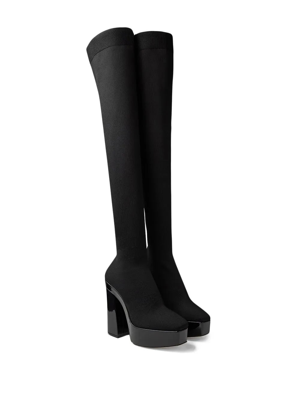 Jimmy Choo Black Fabric Over The Knee Jimmy Choo