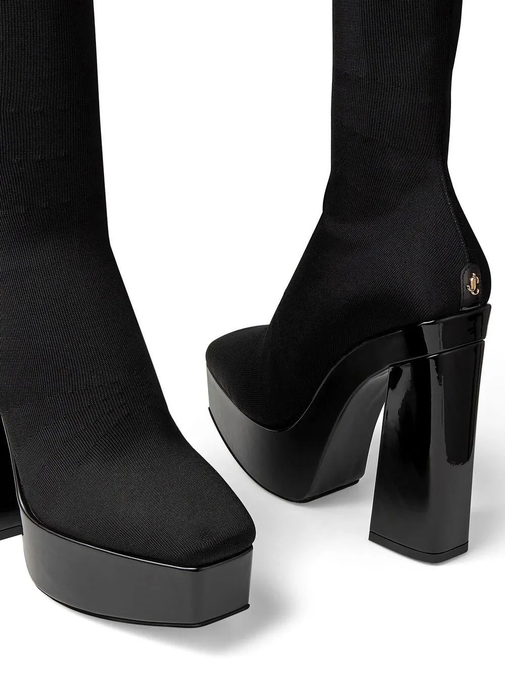 Jimmy Choo Black Fabric Over The Knee Jimmy Choo