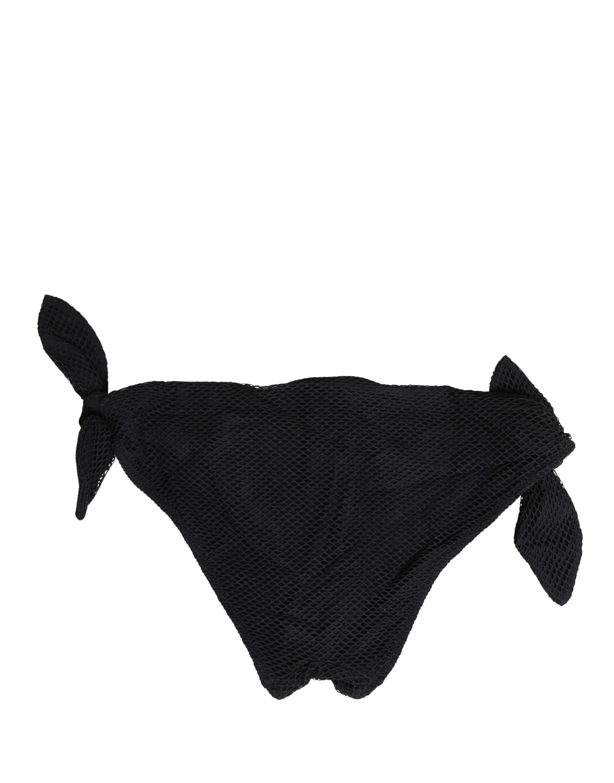 Dolce & Gabbana Swimwear Black Side-Tie Bikini Bottom DG Logo Dolce & Gabbana
