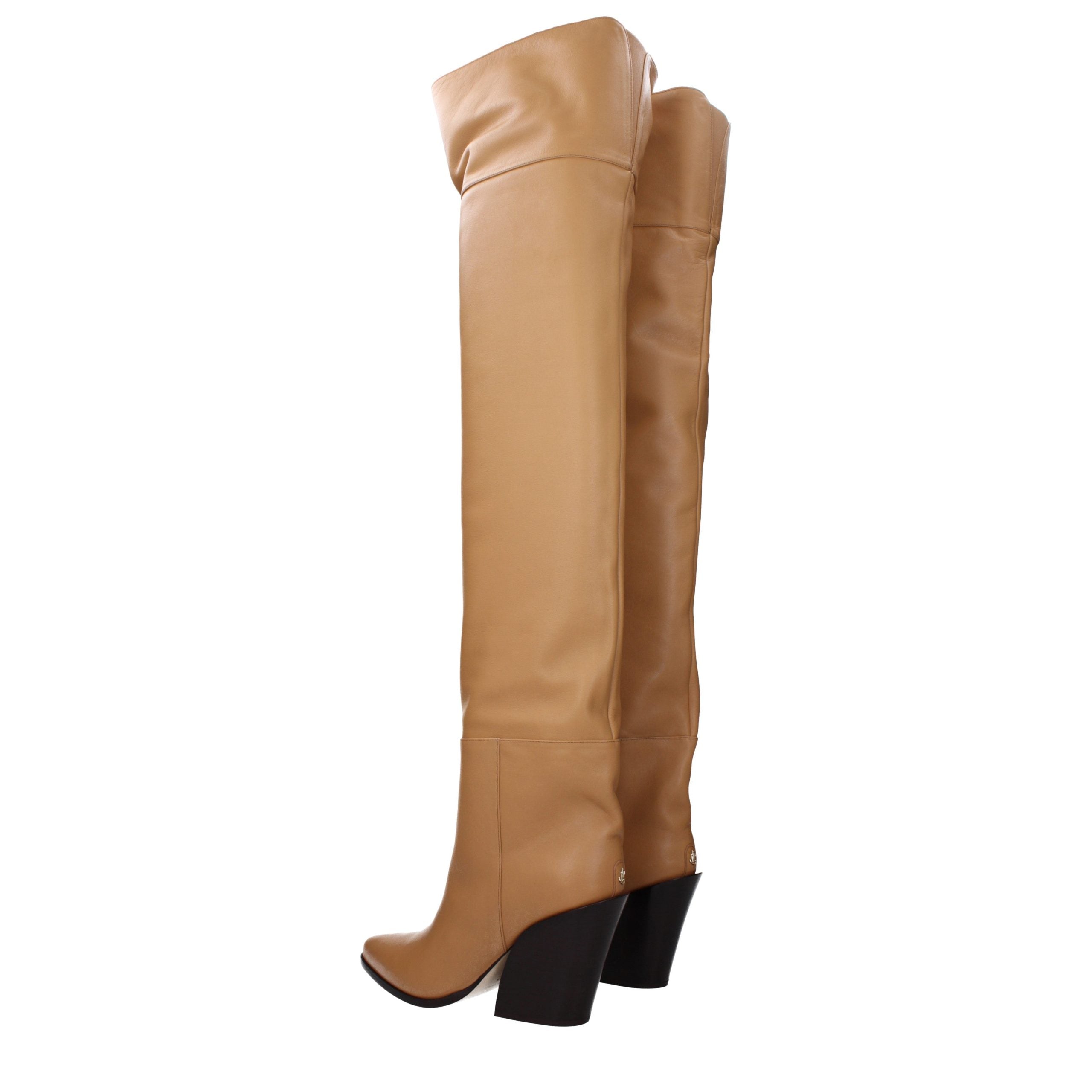 Jimmy Choo Beige Leather Ankle Boots Jimmy Choo