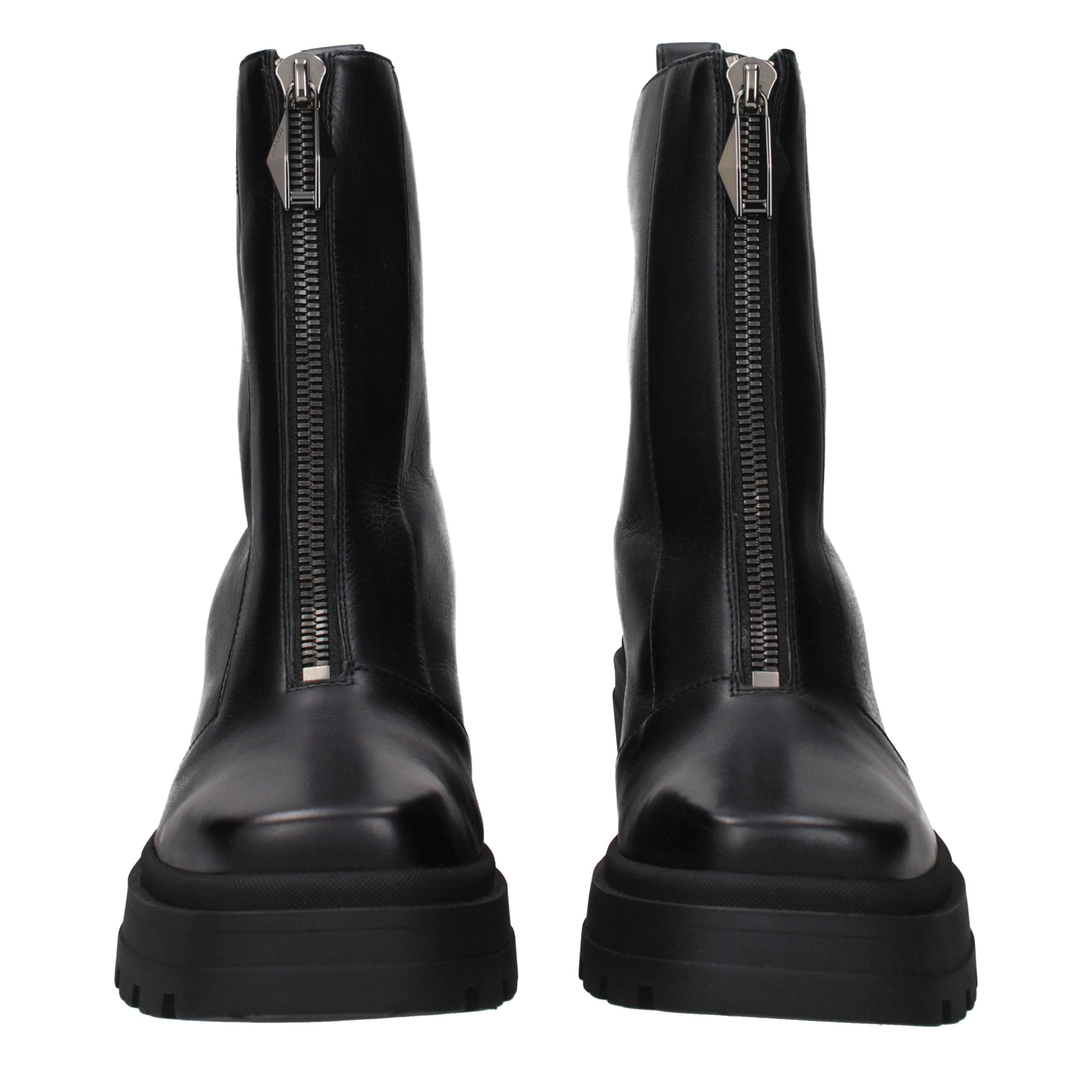 Jimmy Choo Black Leather Ankle Boots Jimmy Choo