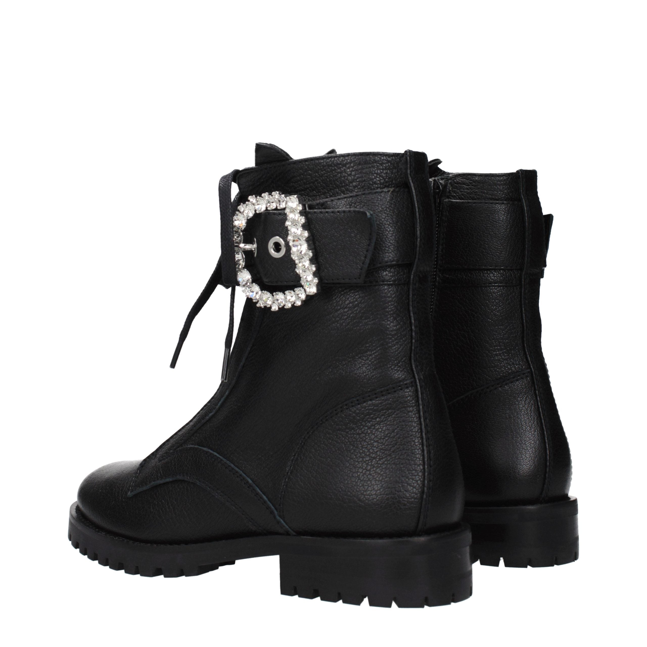 Jimmy Choo Black Leather Ankle Boots Jimmy Choo