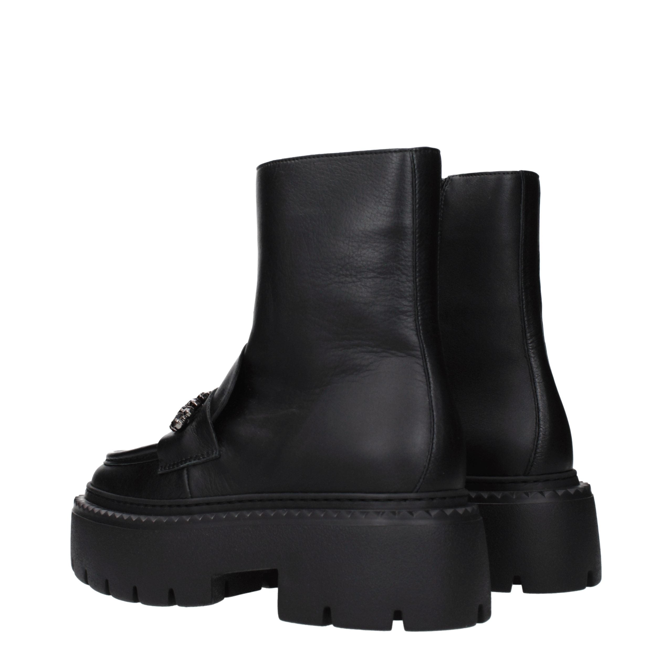 Jimmy Choo Black Leather Ankle Boots Jimmy Choo