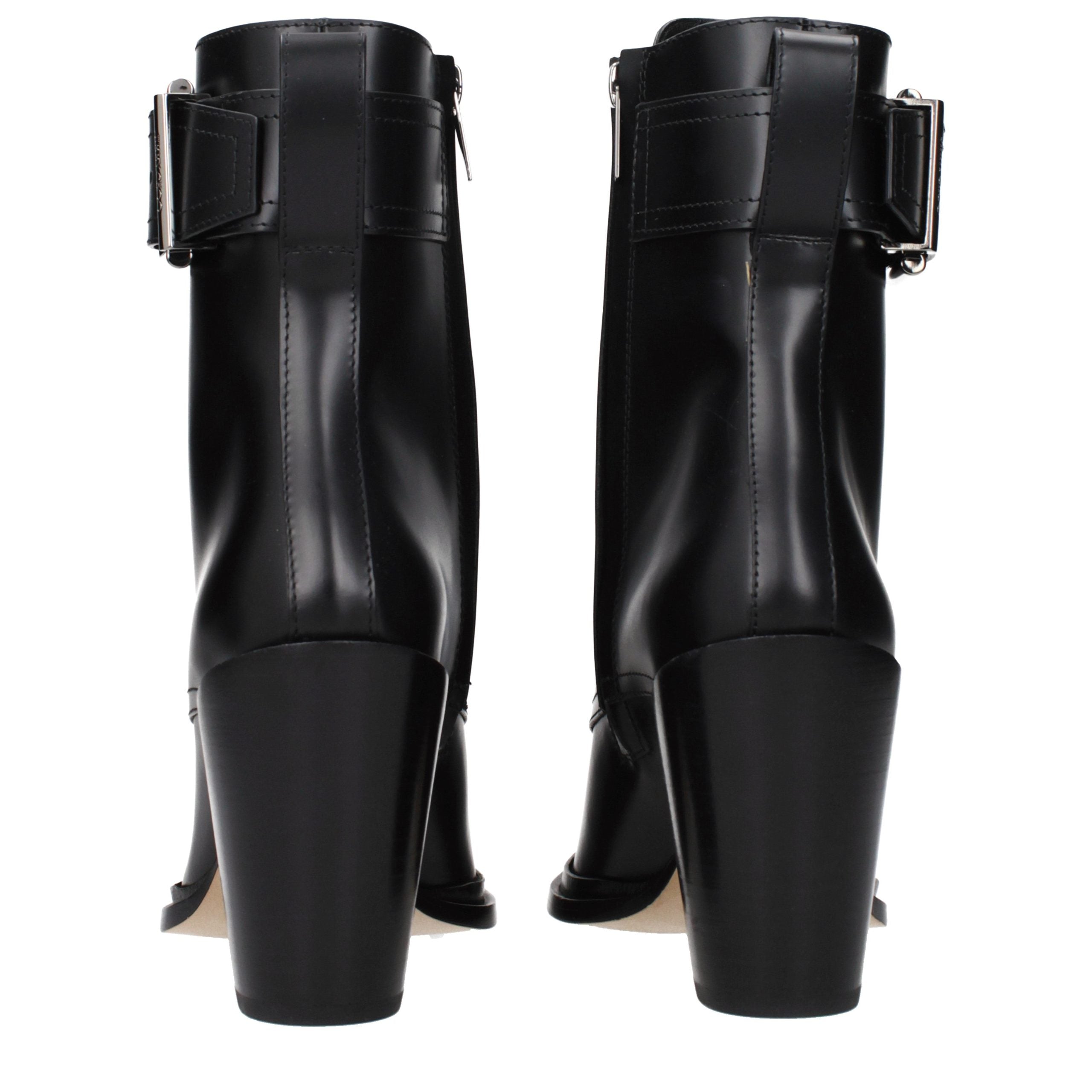 Jimmy Choo Black Leather Ankle Boots Jimmy Choo