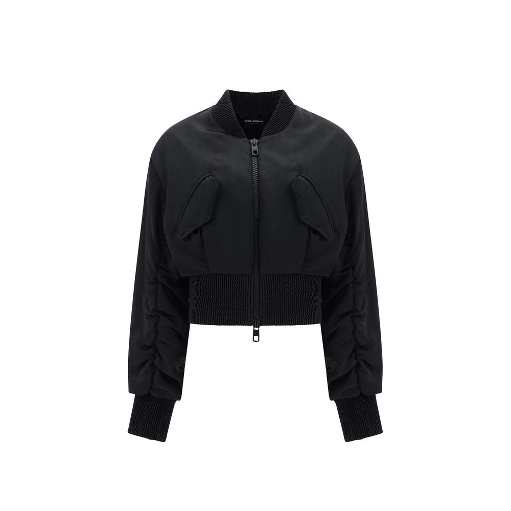Dolce & Gabbana Black Acetate Bomber Dolce & Gabbana