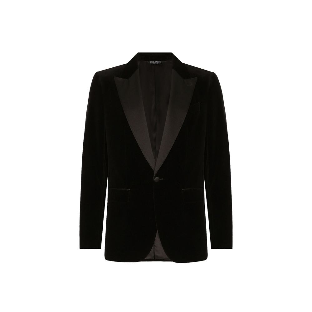 Dolce & Gabbana Black Cotton Tuxedo Dolce & Gabbana