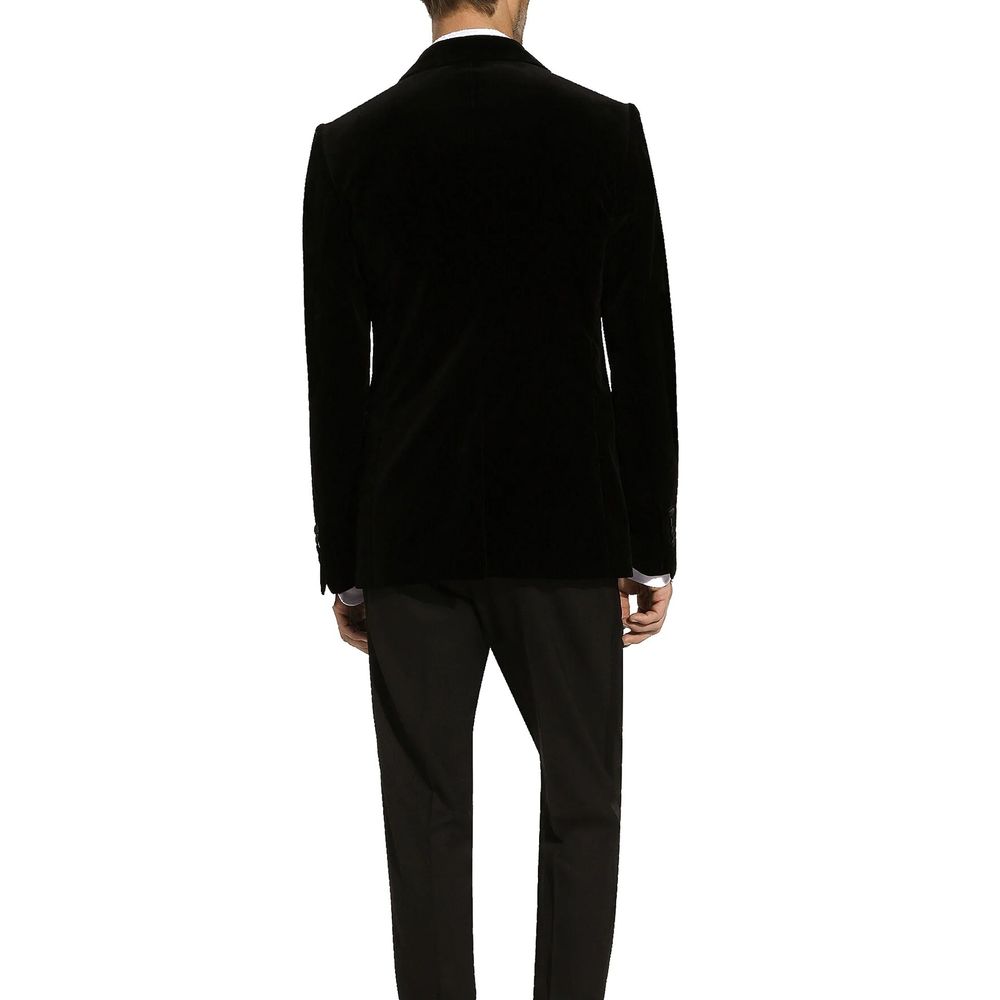 Dolce & Gabbana Black Cotton Tuxedo Dolce & Gabbana