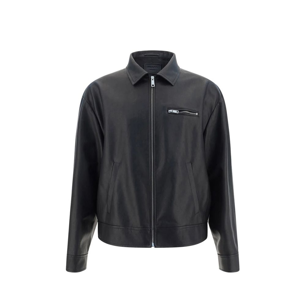 Prada Black Leather Jacket Prada