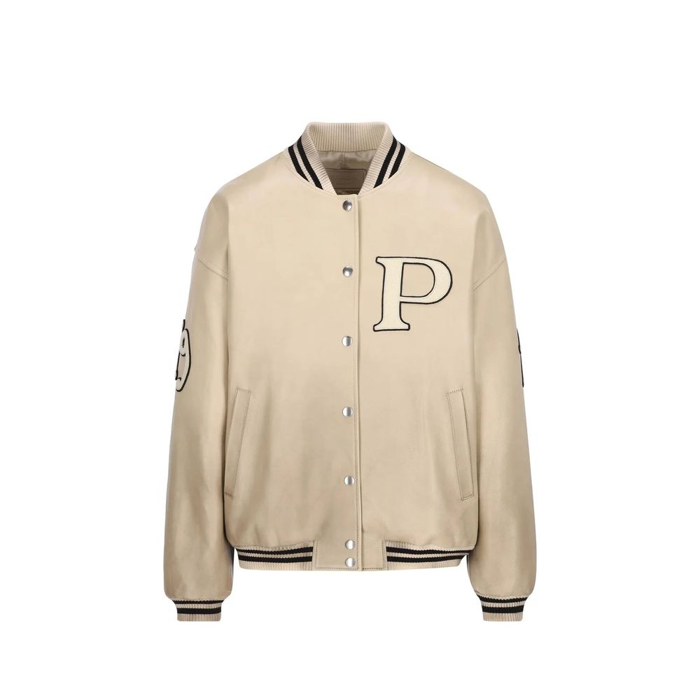 Prada Beige Calfskin Bomber Prada