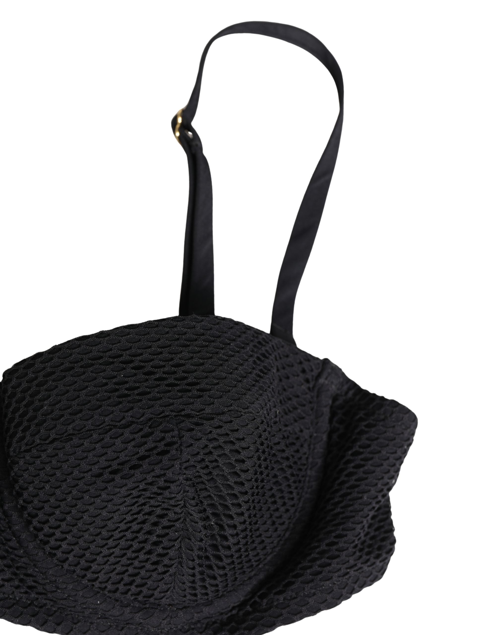 Dolce & Gabbana Black Nylon Padded Balconnet Brassiere Underwear Dolce & Gabbana