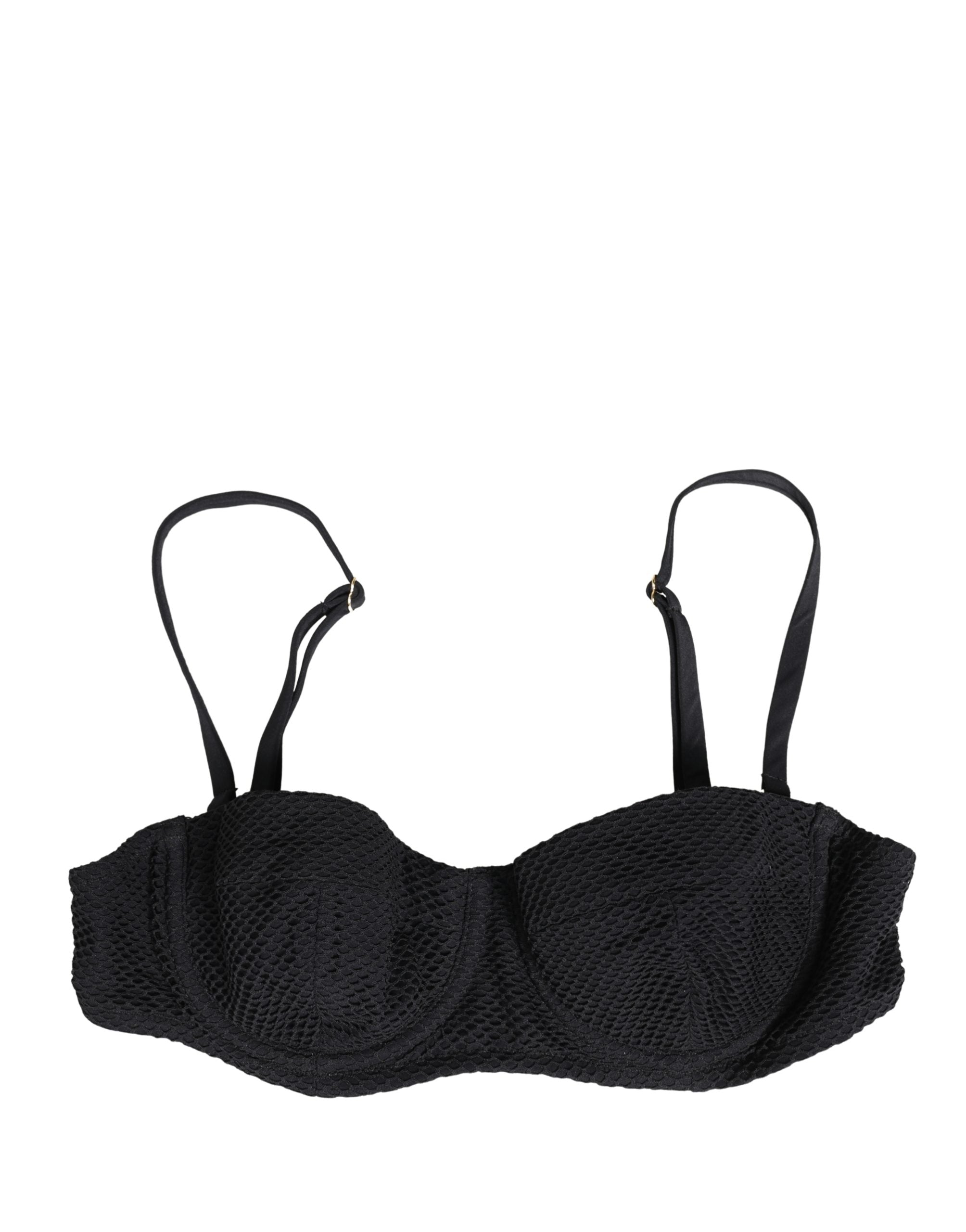 Dolce & Gabbana Black Nylon Padded Balconnet Brassiere Underwear Dolce & Gabbana