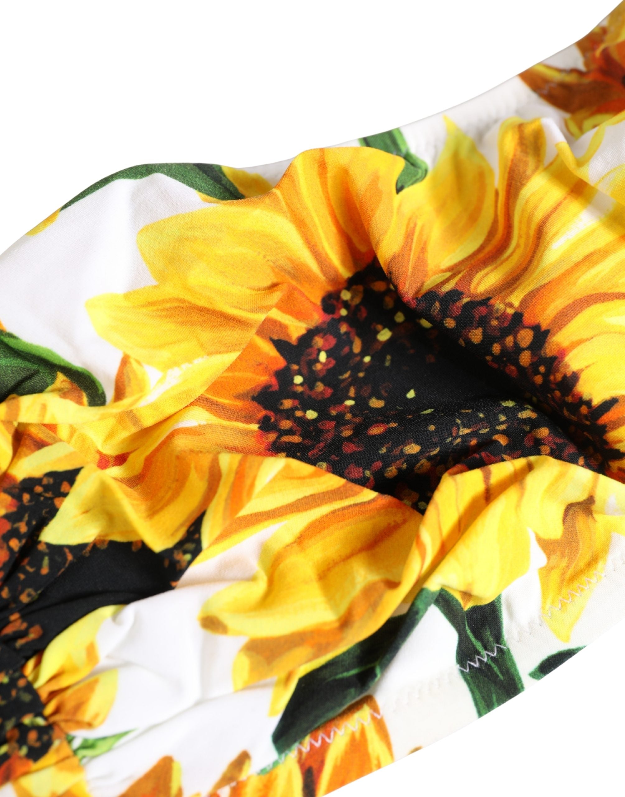 Dolce & Gabbana Multicolor Sunflower Print Bandeau Top Swimwear Dolce & Gabbana