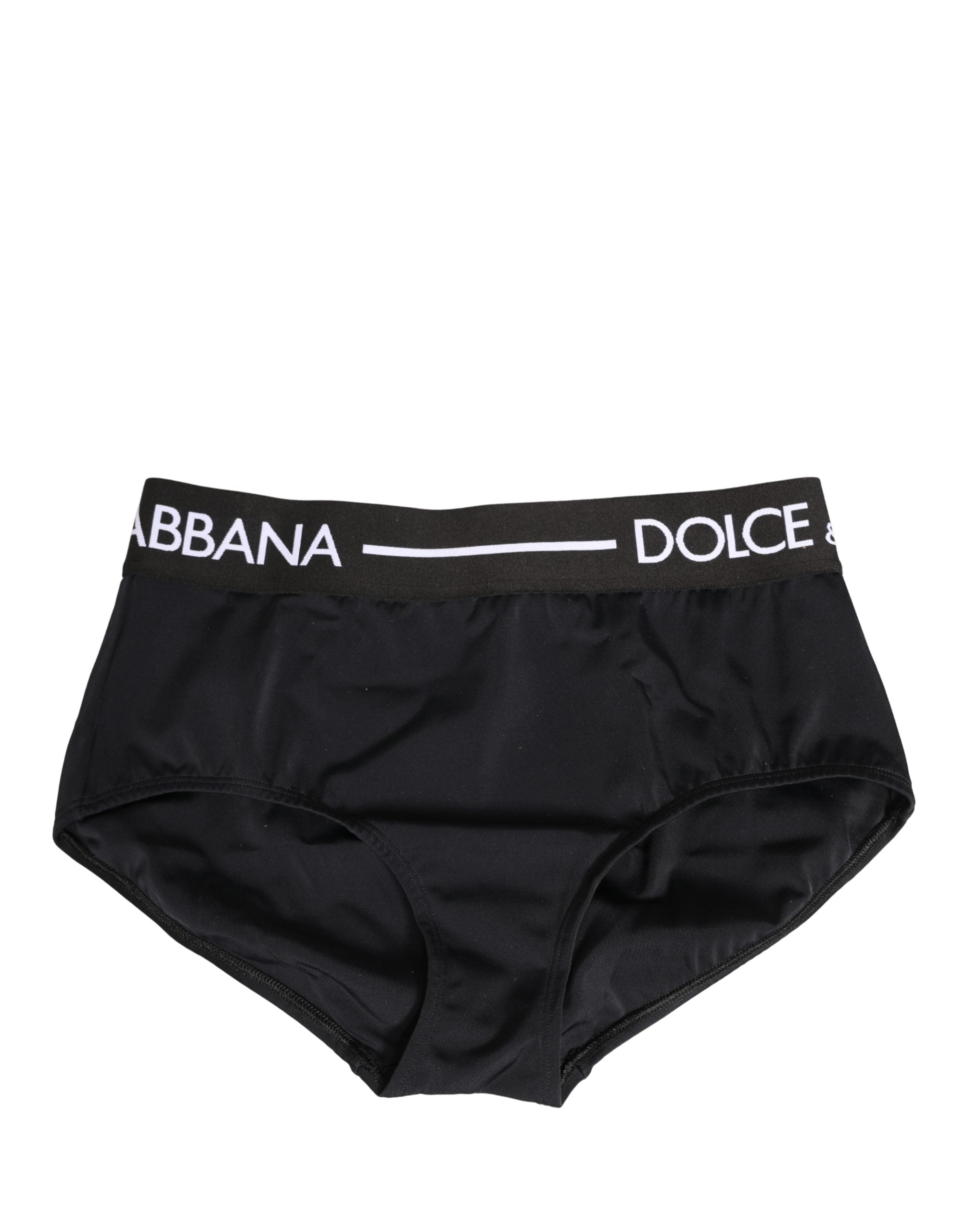 Dolce & Gabbana Black Logo Waistband Coulotte Panty Underwear Dolce & Gabbana