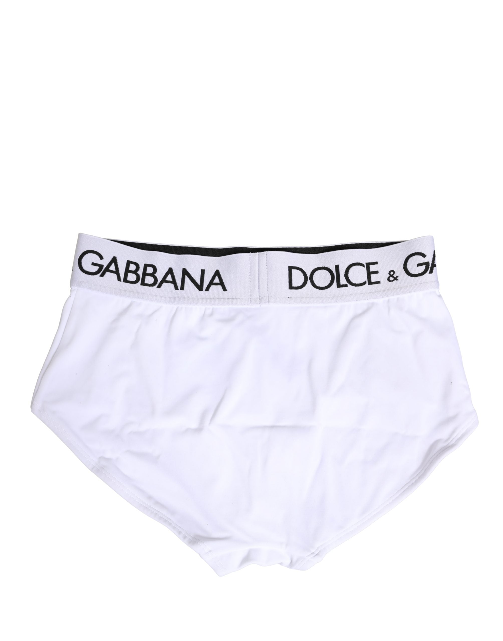 Dolce & Gabbana White Nylon Logo Waistband Panty Underwear Dolce & Gabbana