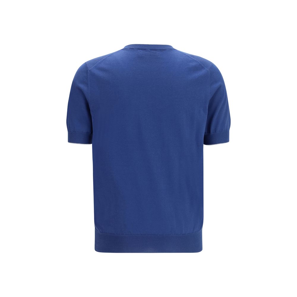 Brunello Cucinelli Blue Cotton T-Shirt Brunello Cucinelli