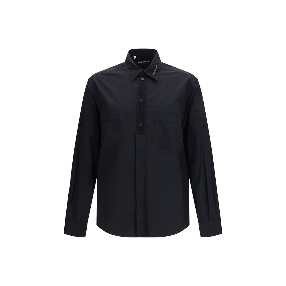 Dolce & Gabbana Black Cotton Dress Shirt Dolce & Gabbana