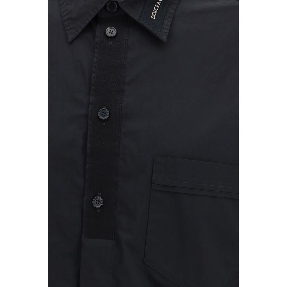 Dolce & Gabbana Black Cotton Dress Shirt Dolce & Gabbana