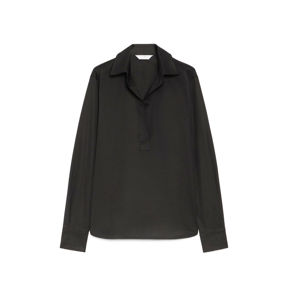 Max Mara Black Cotton Shirt Max Mara