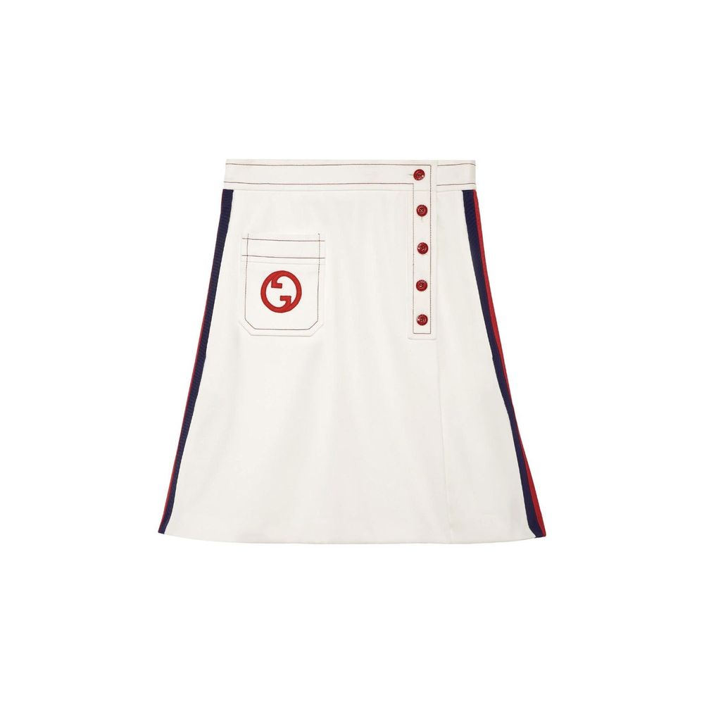Gucci White Polyester Skirt Gucci