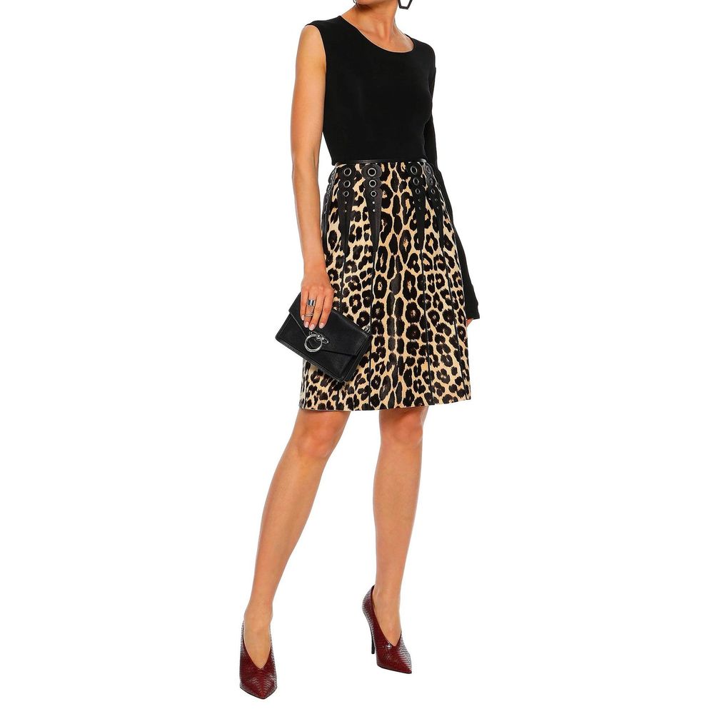 Bottega Veneta Brown Leather Midi Skirt Bottega Veneta