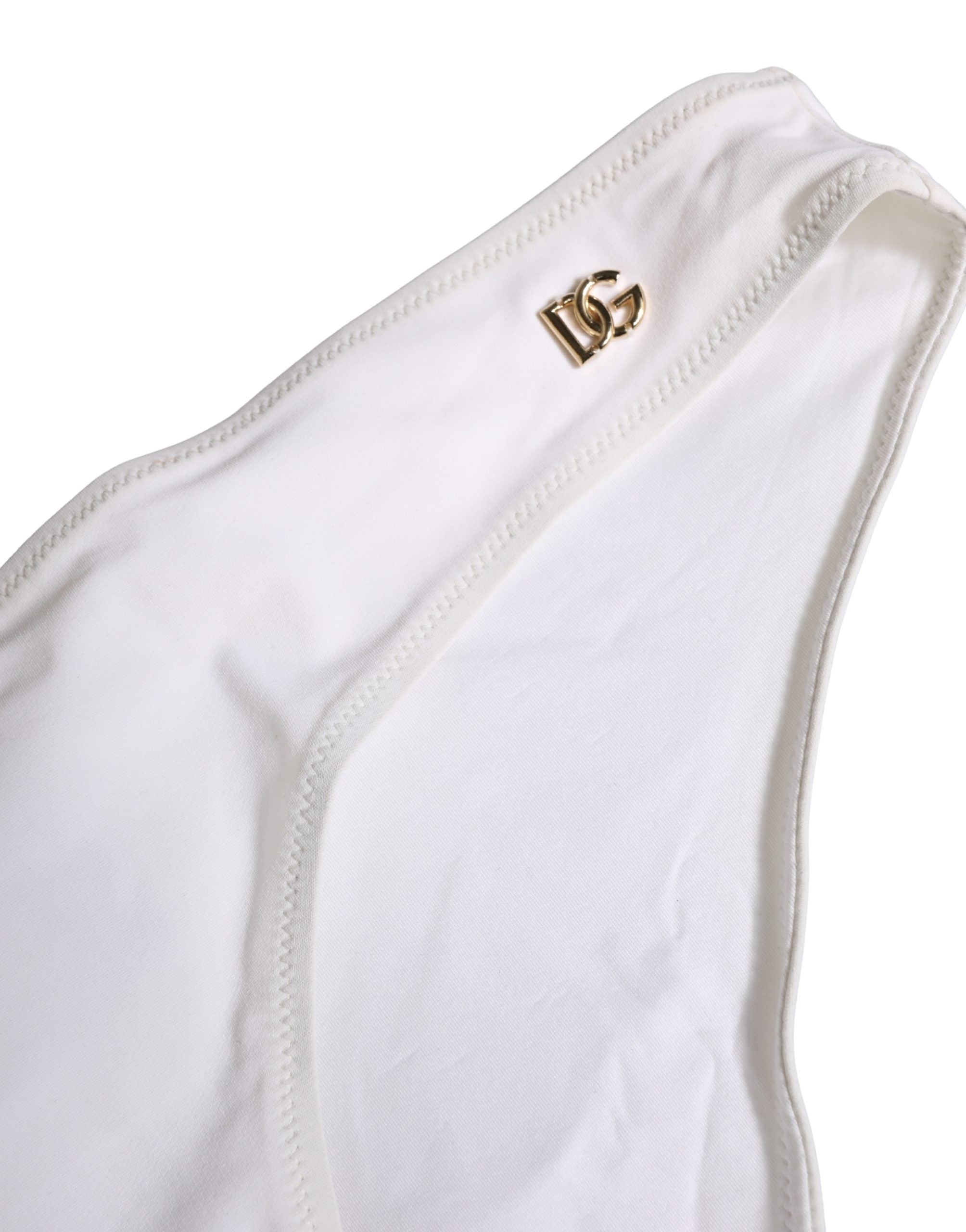 Dolce & Gabbana White DG Logo Plaque Bikini Bottom Underwear Dolce & Gabbana