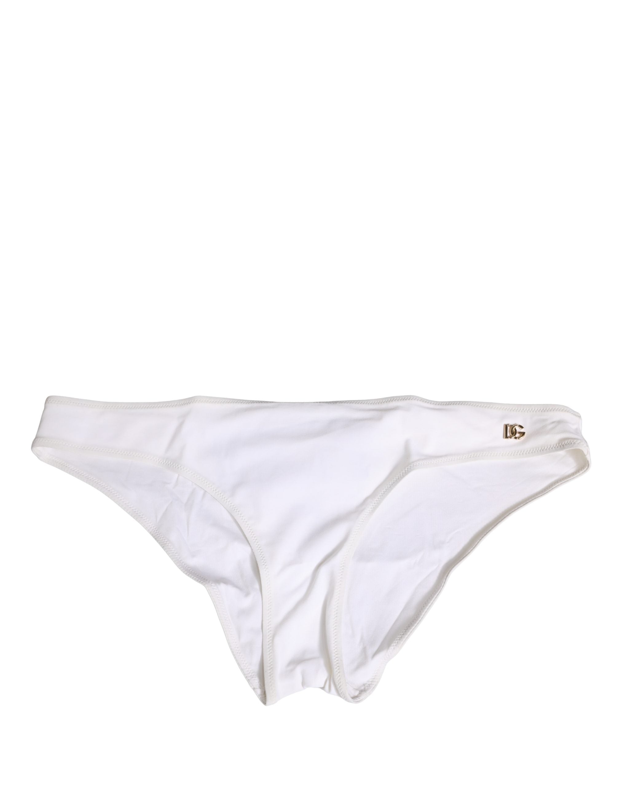 Dolce & Gabbana White DG Logo Plaque Bikini Bottom Underwear Dolce & Gabbana