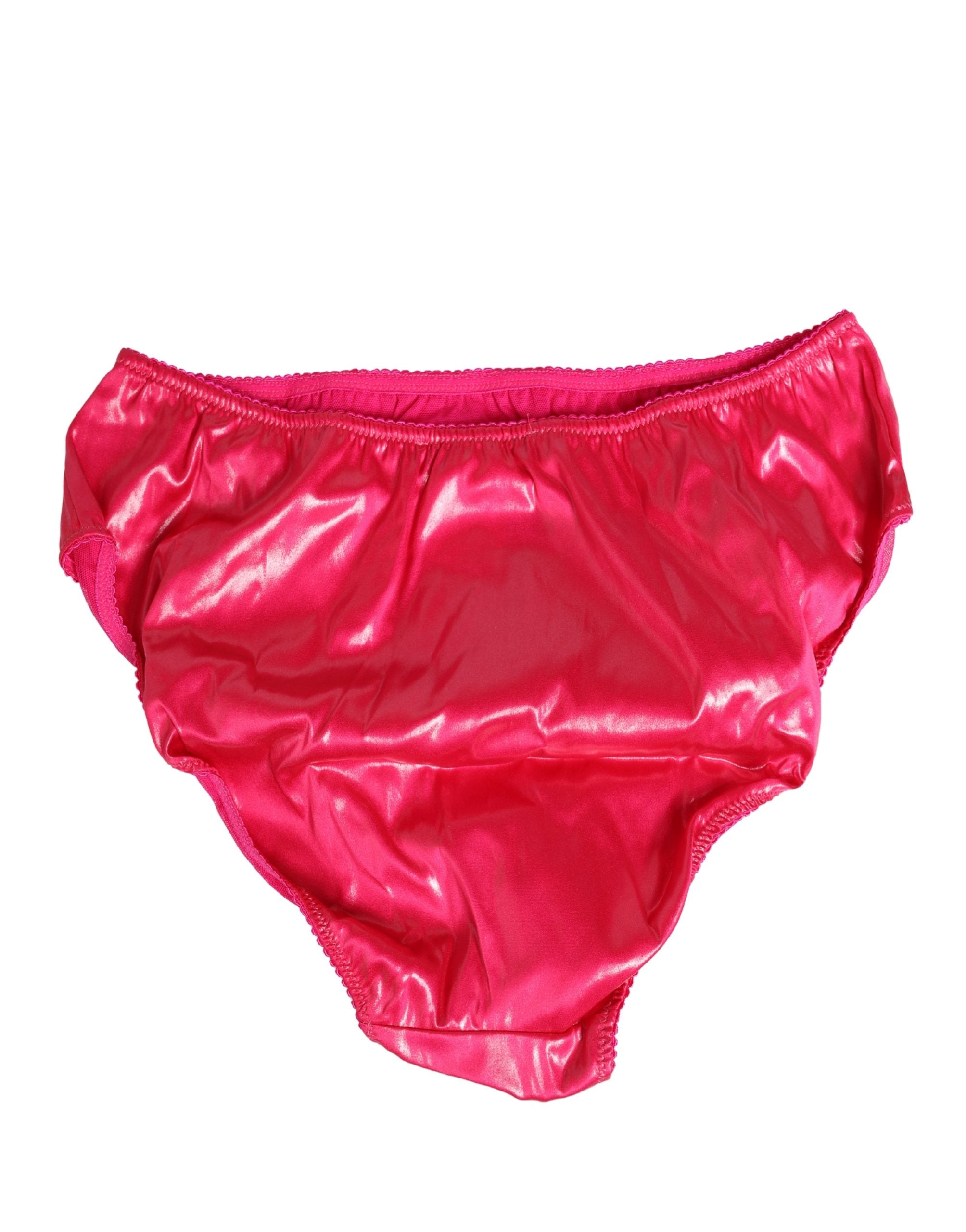 Dolce & Gabbana Pink Silk Satin Slip Girdle Panty Underwear Dolce & Gabbana