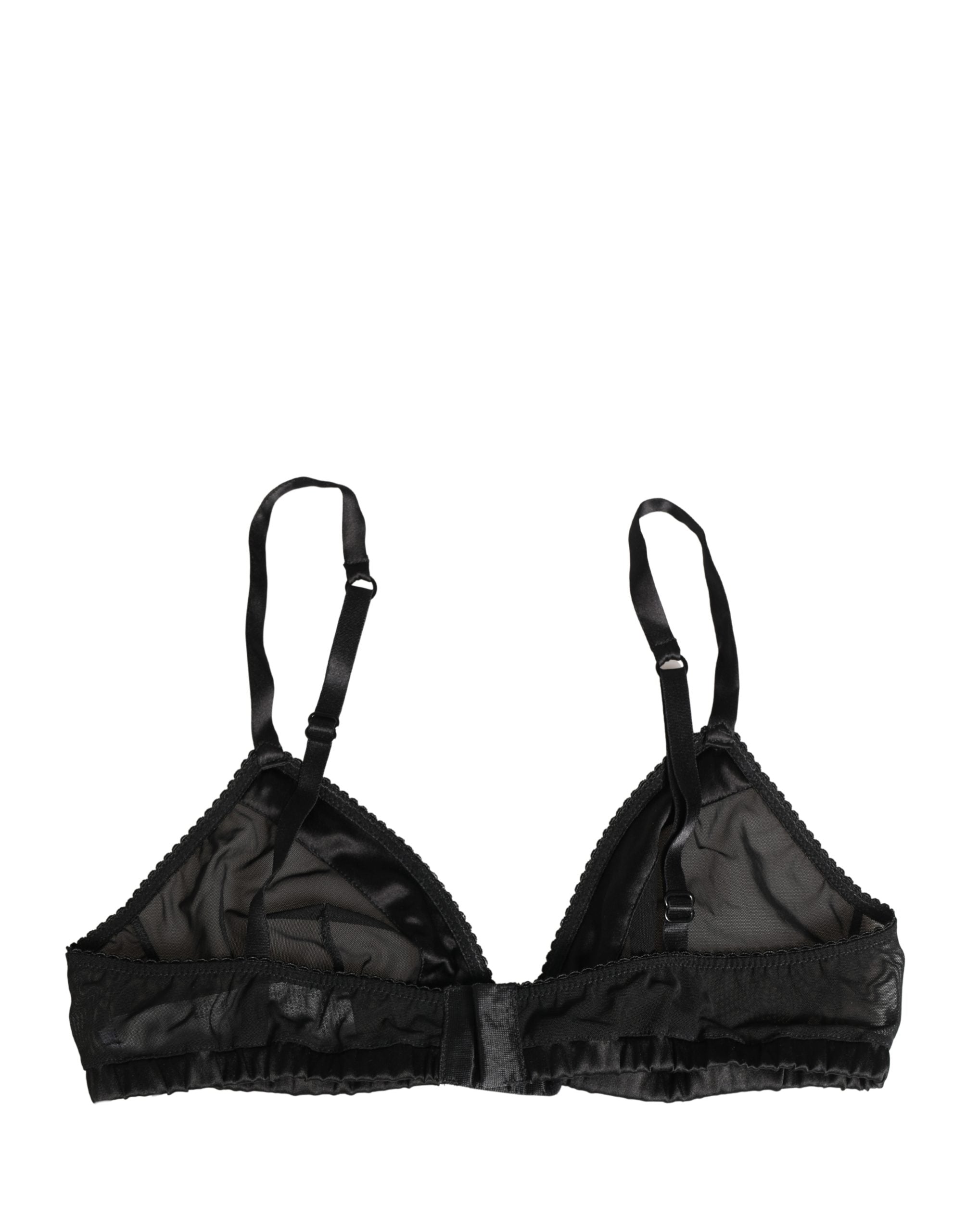 Dolce & Gabbana Black Nylon Stretch Soft Cup Brassiere Underwear Dolce & Gabbana