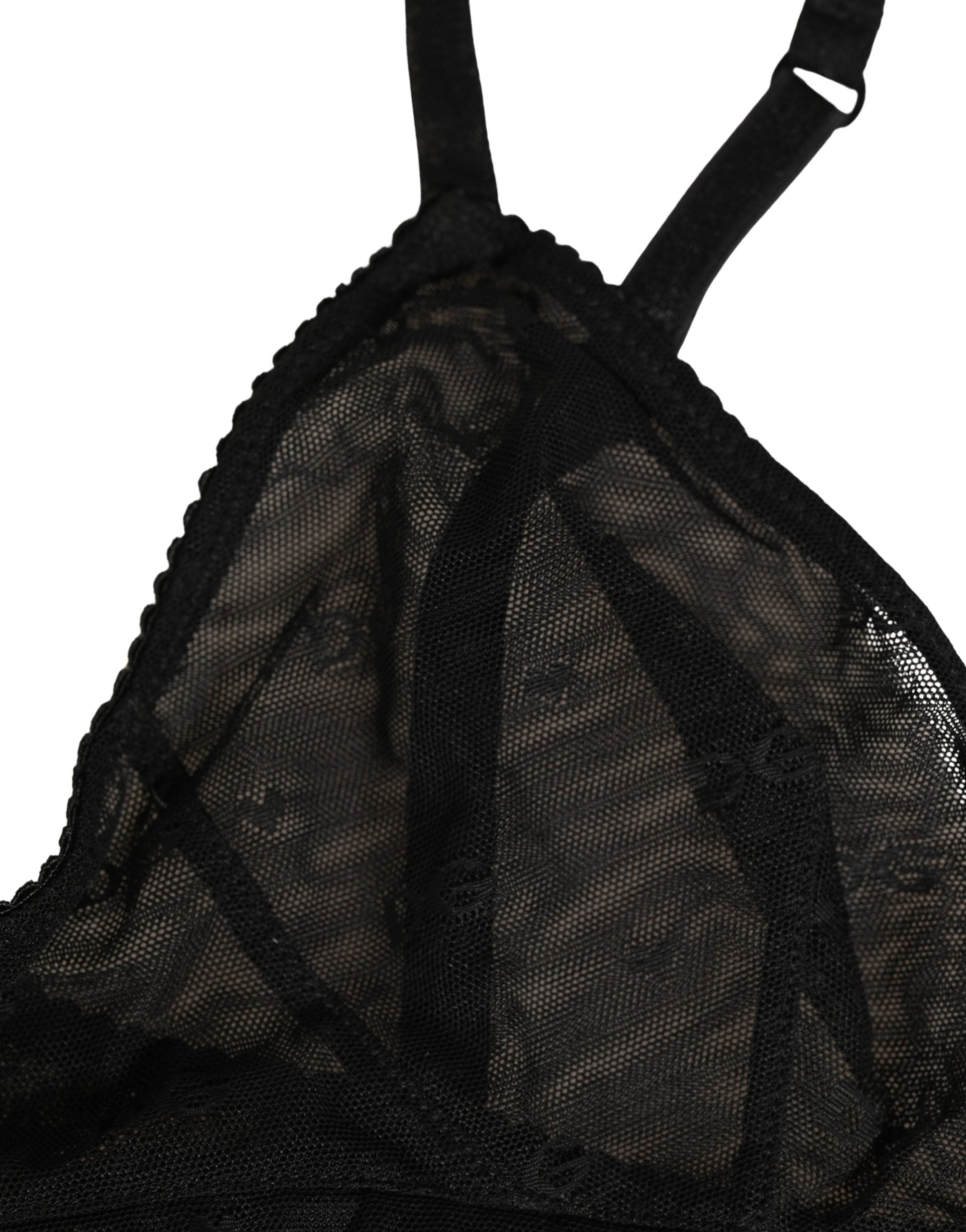 Dolce & Gabbana Black Nylon Stretch Soft Cup Brassiere Underwear Dolce & Gabbana