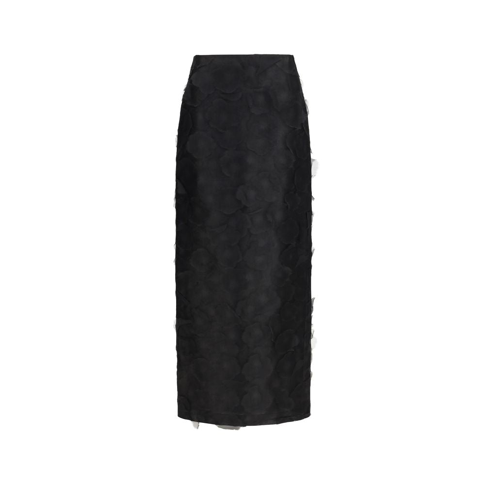 Max Mara Black Silk Long Skirt Max Mara