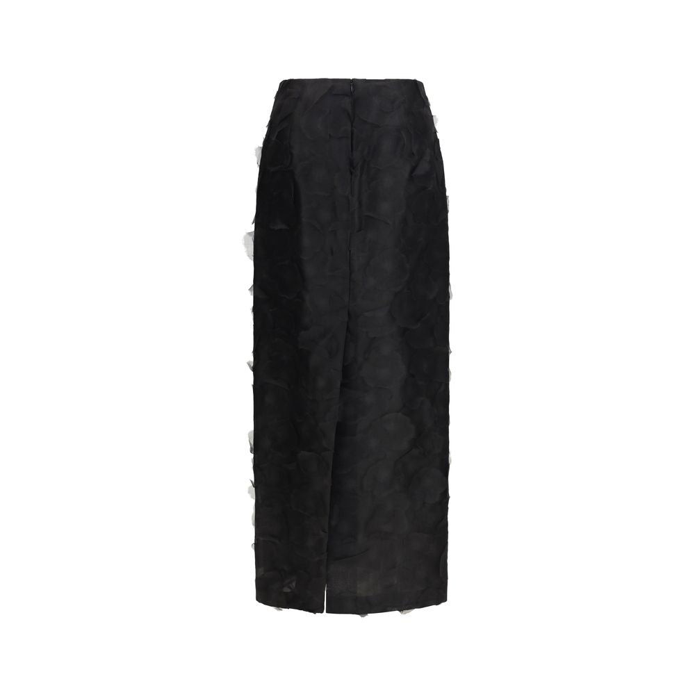 Max Mara Black Silk Long Skirt Max Mara