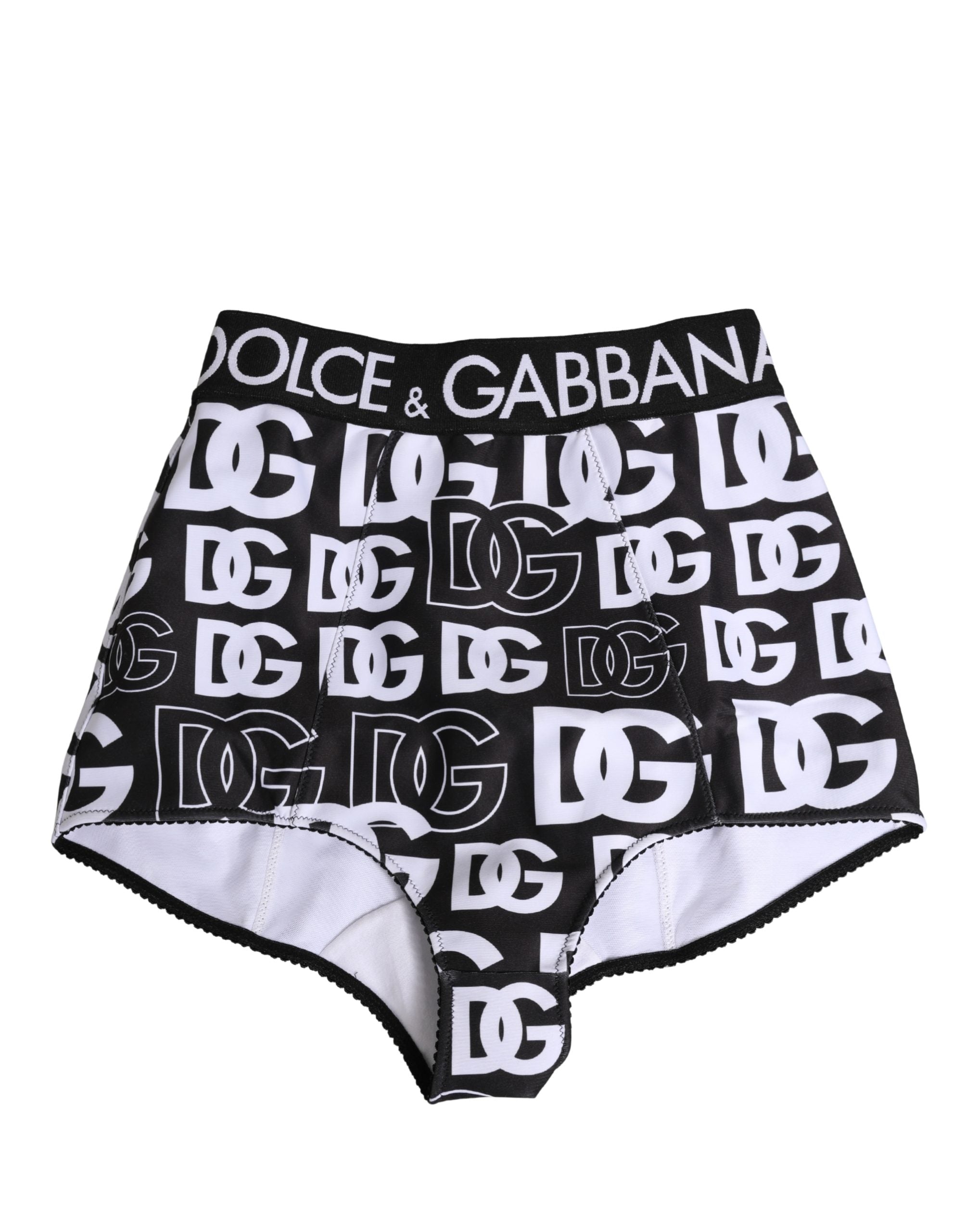 Dolce & Gabbana Black White DG Logo Waistband Girdle Underwear Dolce & Gabbana