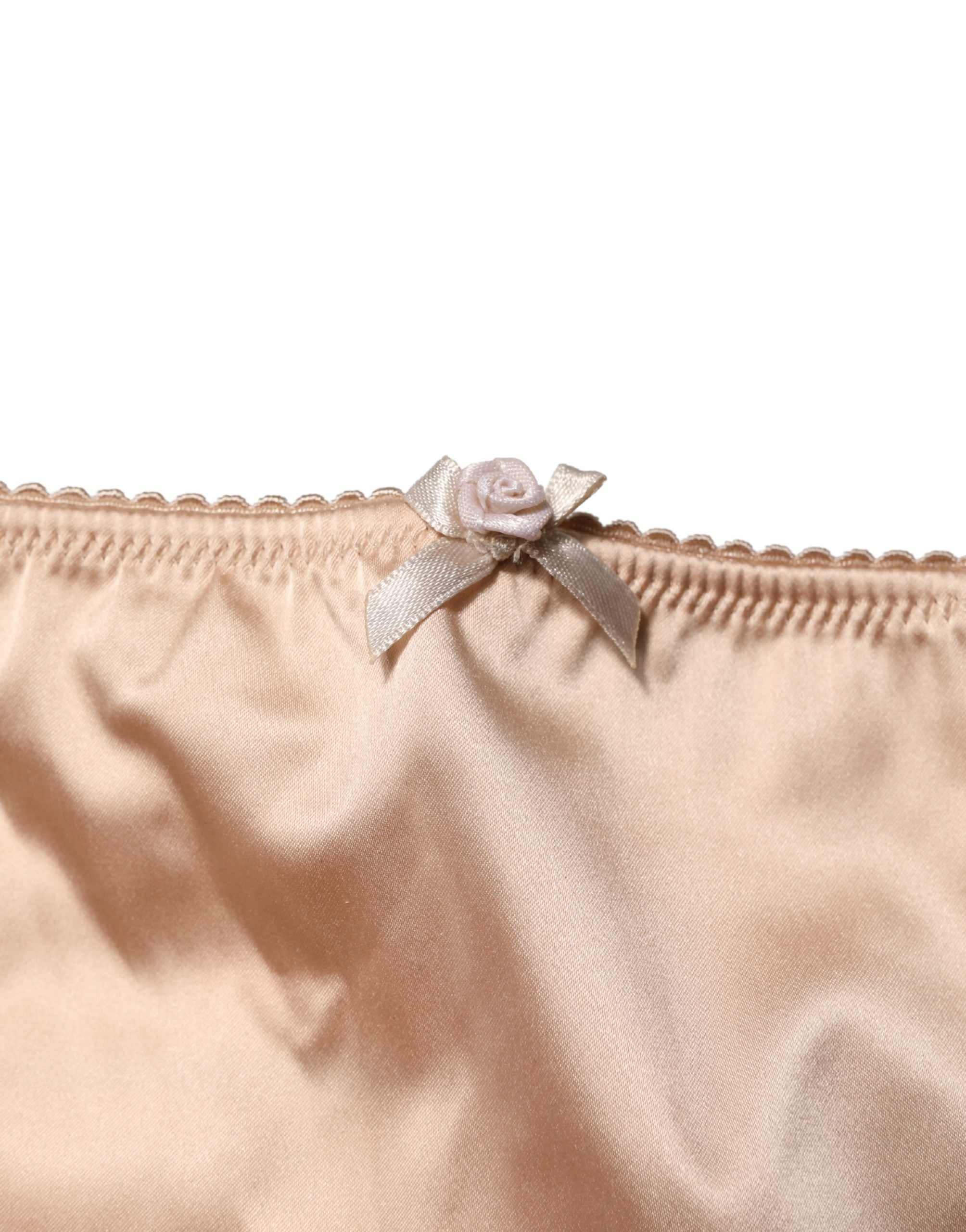 Dolce & Gabbana Beige Silk Blend High Waist Girdle Panty Underwear Dolce & Gabbana