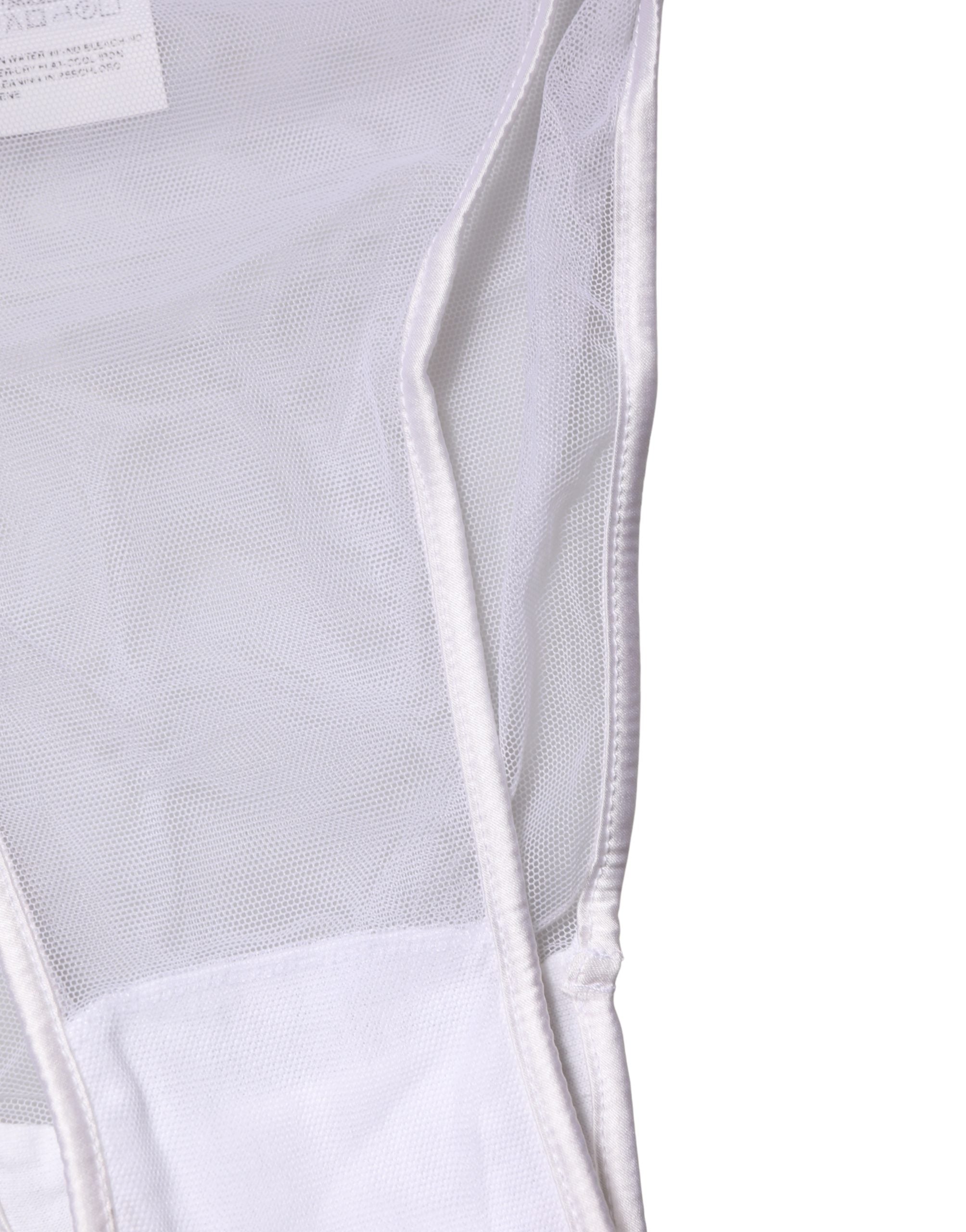 Dolce & Gabbana White Sheer Silk Stretch High Brief Underwear Dolce & Gabbana